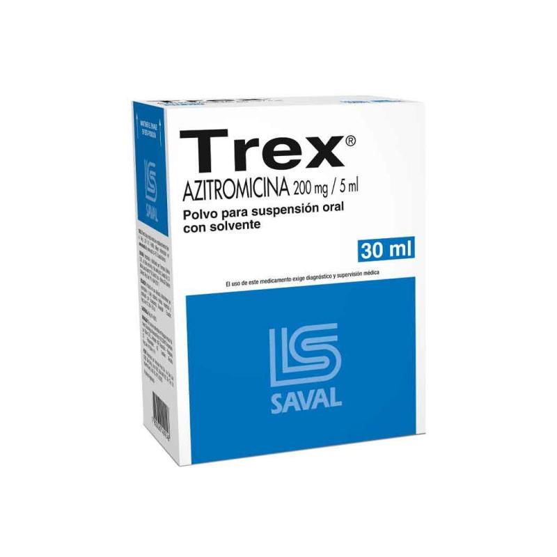 SAVAL TREX SUS ORAL 200 MG / 5 ML X 30 ML (AZITROMICINA) | ANTIBIOTICO